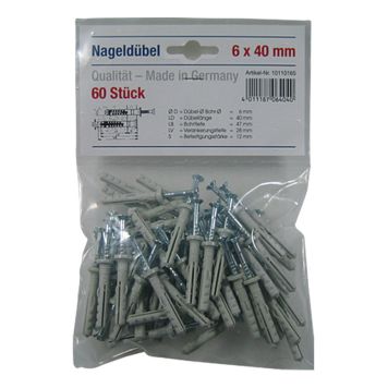 SPIKERPLUGG 6X40MM 60STK/PK