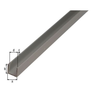 U-PROFIL GAH ALBERTS ALUMINIUM 1000X20X8MM