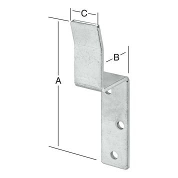 VINKEL VORMANN LOCK BRACKET 160X37X30MM GALVANISERT