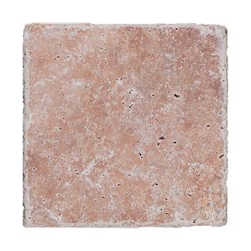 NATURSTEIN TRAVERTINE ROSSO MARMOR 10X10CM 0.5M²/PK