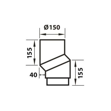 S-BØY ADURO MED FORSKYVNING 40MM