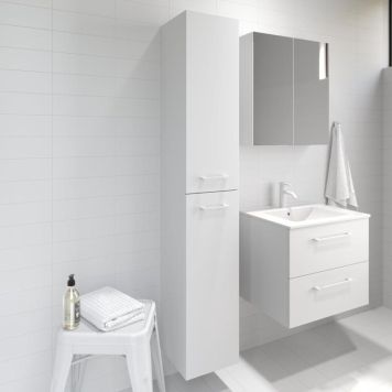 HØYSKAP BATH DELUXE CAMDEN HVIT MATT 30X30X186.5 CM