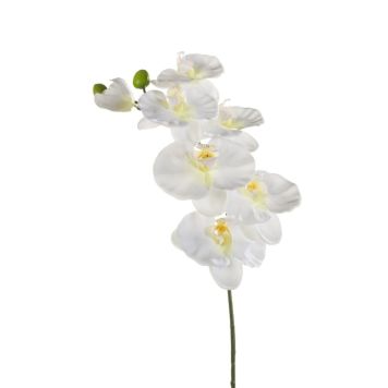 KUNSTIG PLANTE ORKIDÉ PHALAENOPSIS SNITT HVIT 80CM