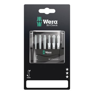 BITSSETT WERA UNIVERSAL 50MM 6 DELER