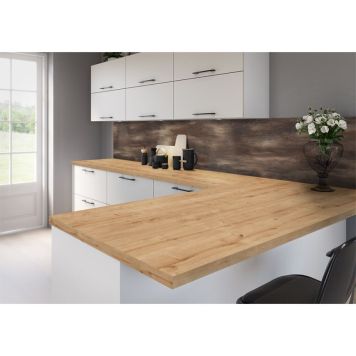 BENKEPLATE LAMINAT BASIC MOUNTAIN OAK 28X610X3650 MM