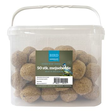 FUGLEMAT GARDEN LIFE MEISEBOLLER I BØTTE 50-PACK