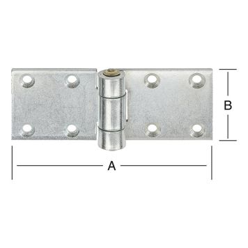 HENGSEL VORMANN STÅL GALVANISERT 180X50MM