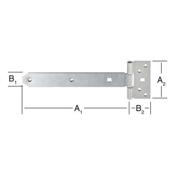 T-HENGSEL VORMANN 400X33MM GALVANISERT