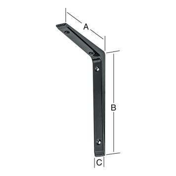 HYLLEKNEKT VORMANN 100X150MM SVART