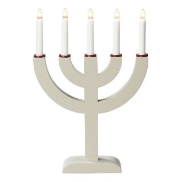 ADVENTSSTAKE KONSTSMIDE 5 TRE BEIGE