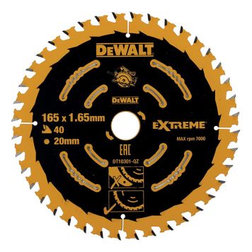 SIRKELSAGBLAD DEWALT DT10301-QZ EXTREME 165X20MM 40T