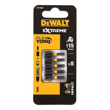 TORSJONBITS DEWALT DT7380T-QZ T15 25MM 5STK