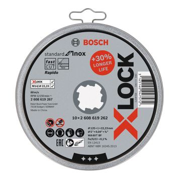 KAPPSKIVE BOSCH X-LOCK STDI 125X22,23X1,0M 10-PAKK