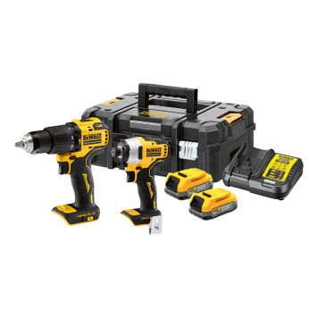 VERKTØYPAKKE DEWALT DCK2062E2T-QW XR POWERSTACK 18V 2X1.7AH