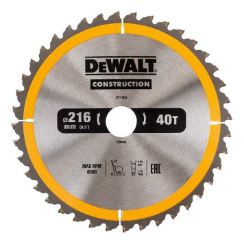 SIRKELSAGBLAD DEWALT DT1953-QZ 216X30MM 40T