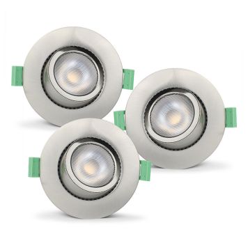 DOWNLIGHT ECOLITE PRIA DIM-TO-WARM 3PK BØRSTET STÅL