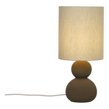 BORDLAMPE ANETA LIGHTING KALAMATA KERAMIKK BRUN