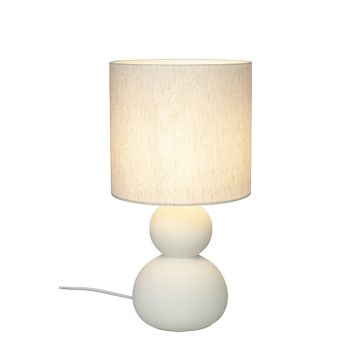 BORDLAMPE ANETA LIGHTING KALAMATA KERAMIKK NATURHVIT