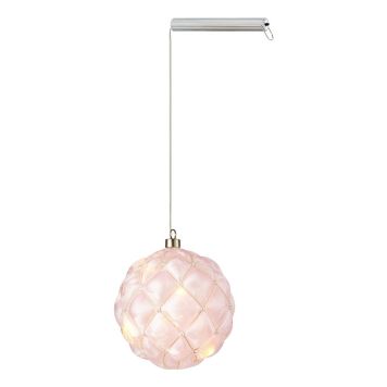 JULEKULE MARKSLÖJD LED PEARL GLASS 15CM ROSA                    