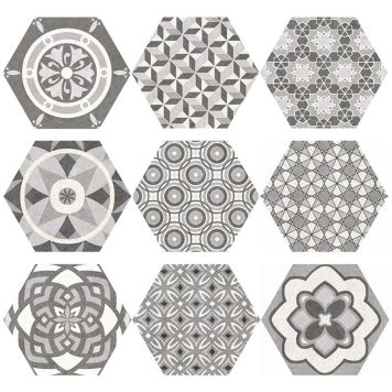 FLIS CODICER VINTAGE MIX HEXAGON 25X22CM 1,04 M²/PK