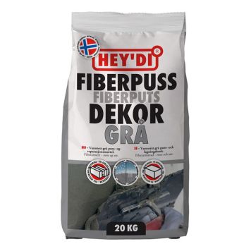 FIBERPUSS HEY'DI DEKOR GRÅ 20 KG