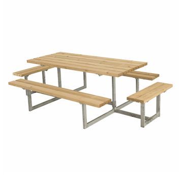 BENKESETT PLUS BORD/BENKER BASIC 2 PÅBYGG 260X160X73/45CM GYLDENBRUN