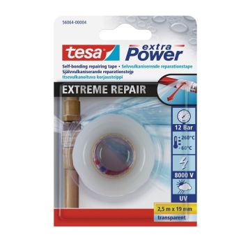 SILIKONETAPE TESA EXTREME REPAIR HVIT 2,5MX19MM