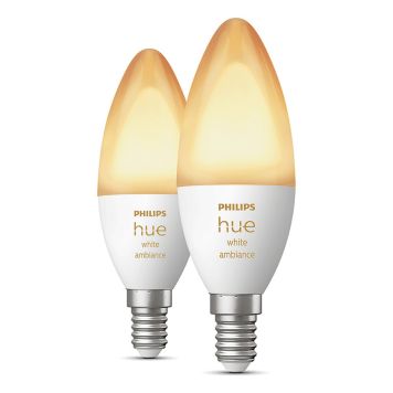 LYSPÆRE PHILIPS HUE B39 WA E14 4W 2-PK