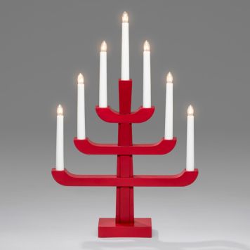 ADVENTSSTAKE KONSTSMIDE 7 33X50CM RØD