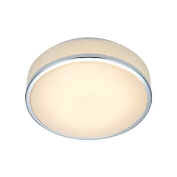 TAKLAMPE PLAFOND MARKSLÖJD GLOBAL HVIT/KROM