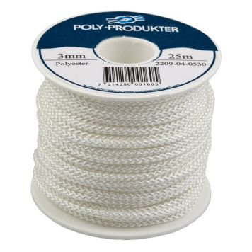 POLYESTERSILKELINE POLY-PRODUKTER Ø3MMX25M HVIT