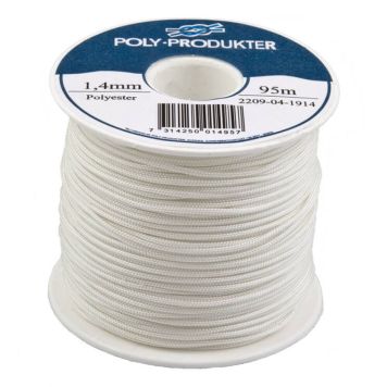 POLYESTERSILKELINE POLY-PRODUKTER Ø1,4MMX95M HVIT