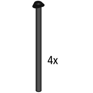 BORDBEN ELEMENT-SYSTEM  4 STK. Ø60 X 700 MM SORT