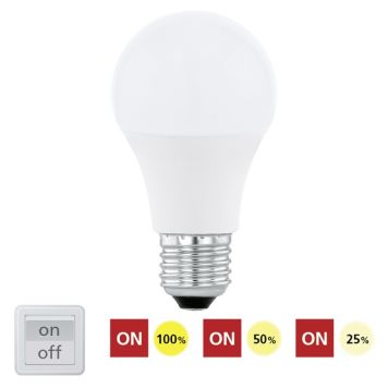  LED-PÆRE EGLO KRONE 3-TRINS DEMPBAR E27 8,5 W      