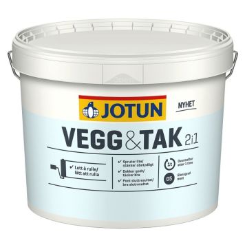 VEGG & TAKMALING JOTUN 2IN1 HVIT A-BASE 2,7L