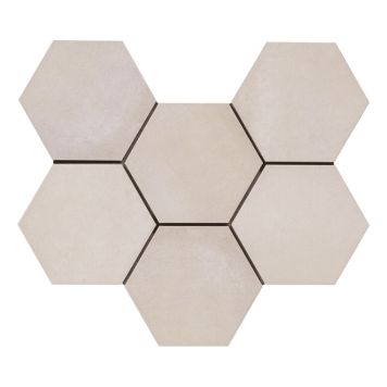 FLIS TIME HEXAGON BLANC 21X18.2CM 0.46M²/KRT