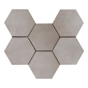 FLIS TIME HEXAGON GRÅ 21X18.2CM 0.46M²/PK