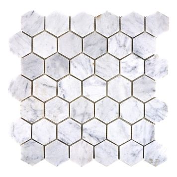 MOSAIKK HEXAGON MARBLE CARRARA 29,8X30,5CM