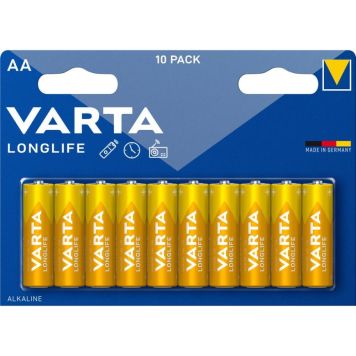 BATTERI VARTA AA LONGLIFE ALKALINE 10 STK