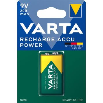 BATTERI VARTA GJENOPPLADBART 9V 200MAH