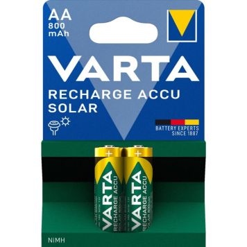 BATTERI VARTA SOLAR AA 800MAH 2-PAKK