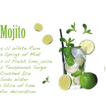 FOTOTAPET KOMAR  MOJITO I FOLDEBOKS 100X70 C