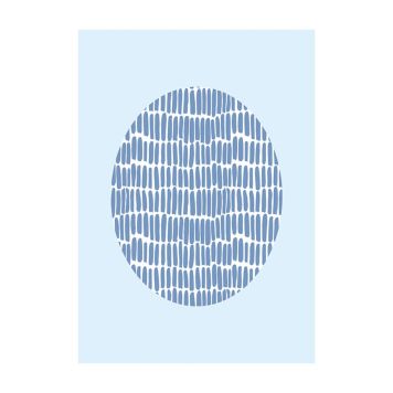 POSTER KOMAR  SHELLY PATTERNS BLUE 30 X 40 CM