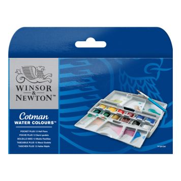 AKVARELLSETT WINSOR & NEWTON POCKETBOX 12 FARGER  