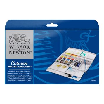 AKVARELLSETT WINSOR & NEWTON POCKETBOX 16 FARGER 