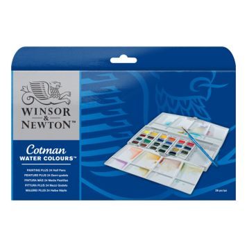 AKVARELLSETT WINSOR & NEWTON POCKETBOX 24 FARGER 