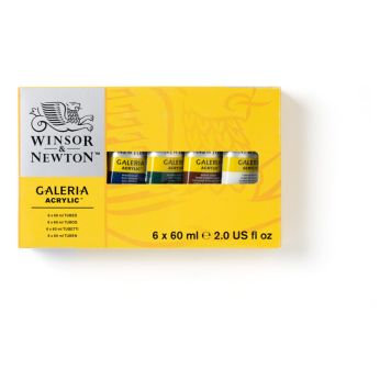 AKRYL BASEPALETT WINSOR & NEWTON GALERIA SETT 6X60ML