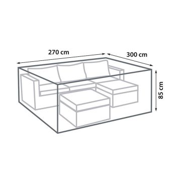 MØBELTREKK SUNFUN LOUNGESETT 270X300X85CM