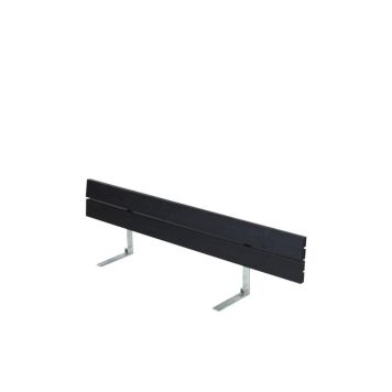 RYGGSTØTTE PLUS MED 2 PLANKER 166CM SVART 