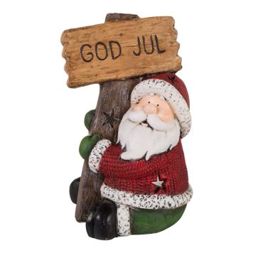 LYKT NISSE MED GOD JUL SKILT 39 CM